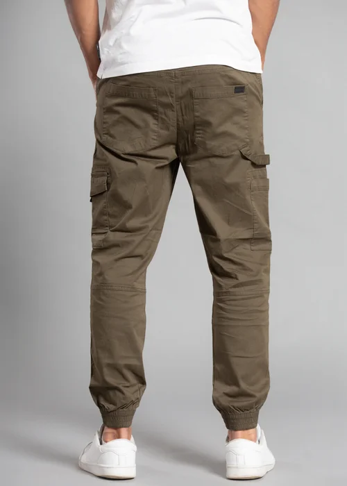 Tokyo Laundry Khaki Cotton Drawstring Cargo Trousers - 2XL Image 2