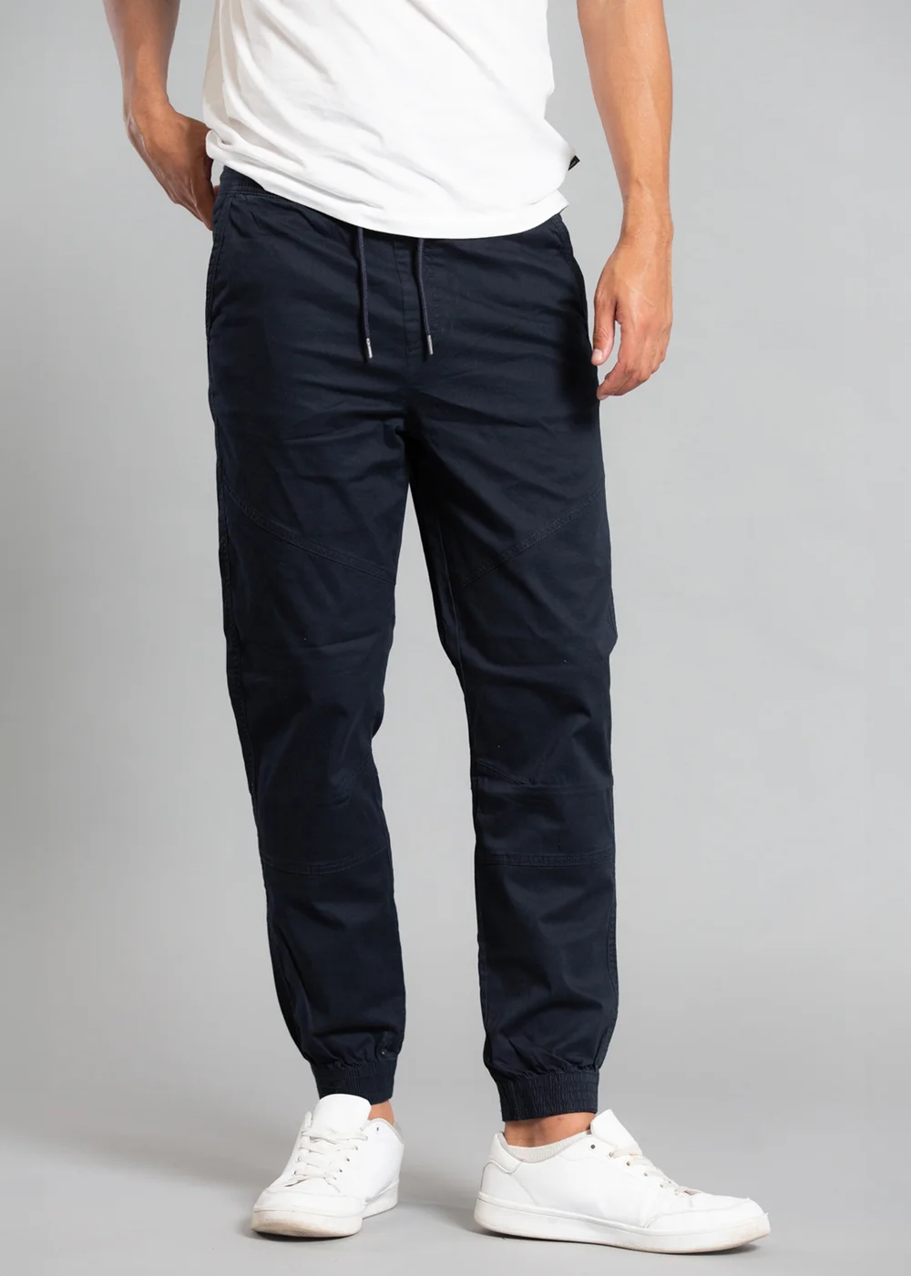 Tokyo Laundry Navy Cotton Cuffed Trouser - M Image 1