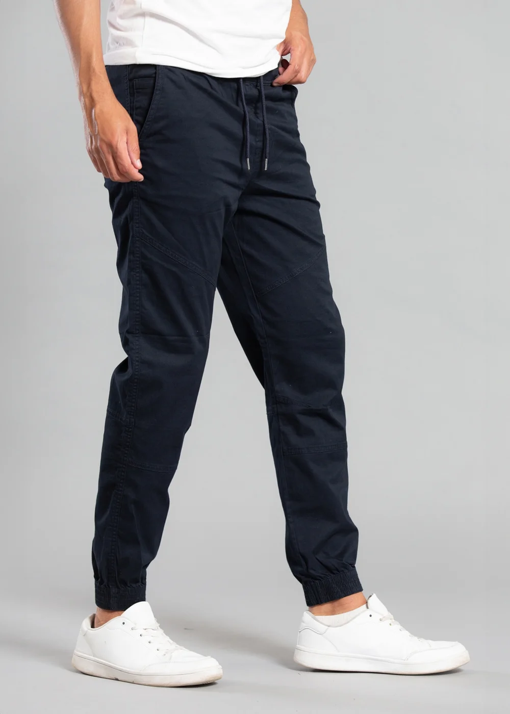 Tokyo Laundry Navy Cotton Cuffed Trouser - 2XL Image 3