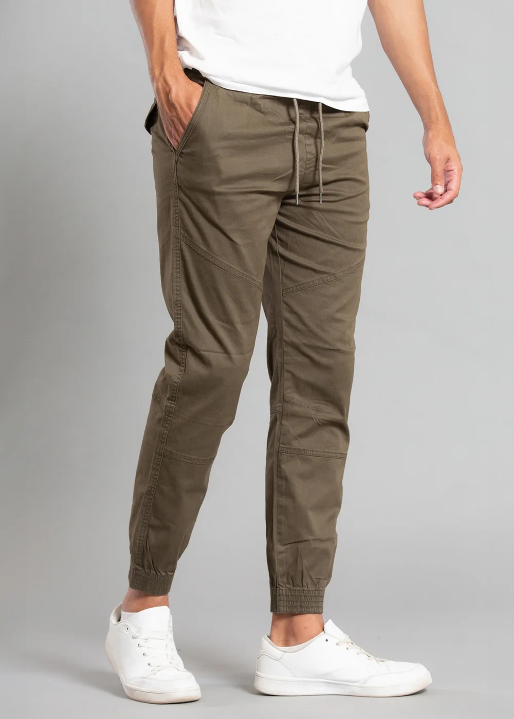 Tokyo Laundry Khaki Cotton Cuffed Trouser - XL Image 1