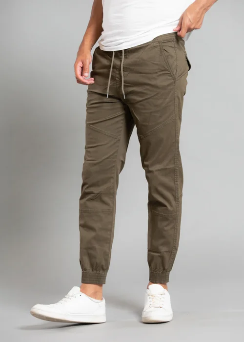Tokyo Laundry Khaki Cotton Cuffed Trouser - XL Image 3