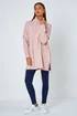 Roman Pink Cable Knit Roll Neck Poncho Jumper - Small/Medium Image 2