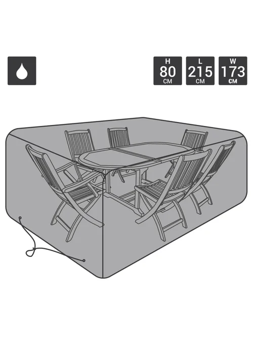 Charles Bentley Black Premium Rectangular Garden Furniture Cover - One Size Image 3