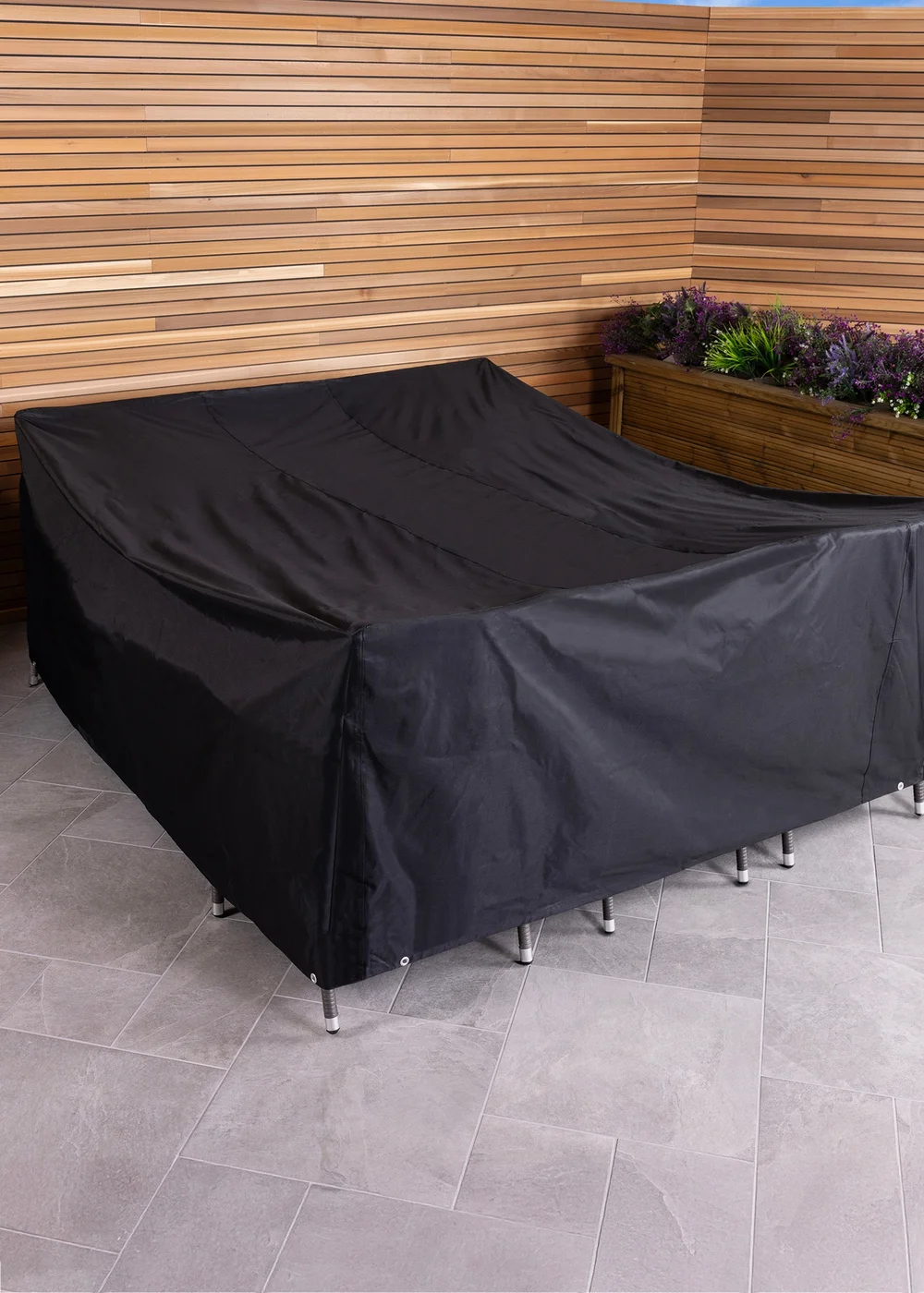 Charles Bentley Black Premium Rectangular Garden Furniture Cover - One Size Image 1