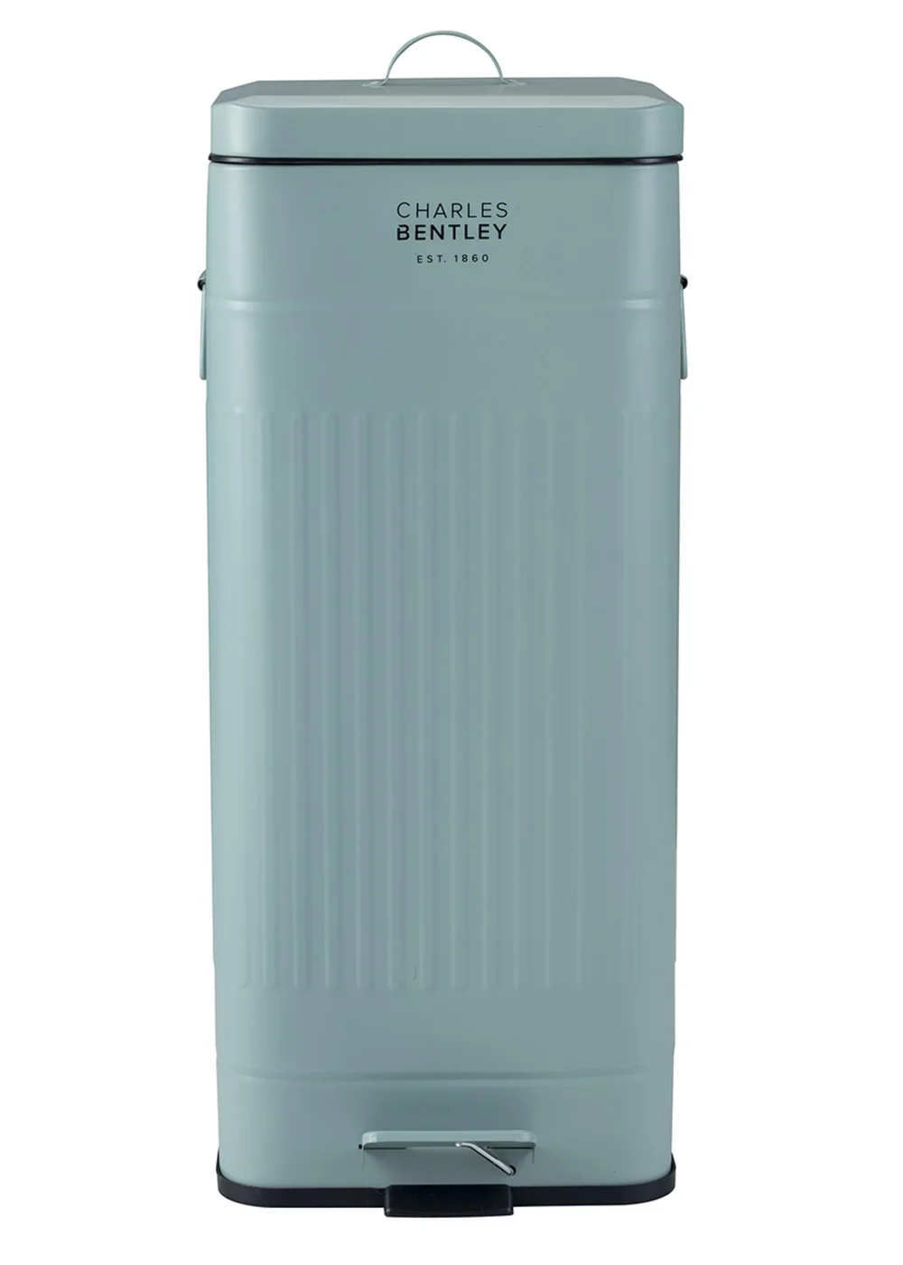 Charles Bentley Heritage Green Square Retro Kitchen Pedal Bin - One Size Image 1
