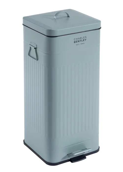 Charles Bentley Heritage Green Square Retro Kitchen Pedal Bin - One Size Image 2