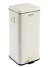 Charles Bentley Cream Square Retro Kitchen Pedal Bin - One Size Image 2