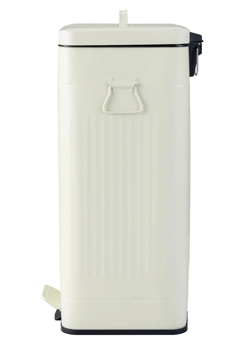 Charles Bentley Cream Square Retro Kitchen Pedal Bin - One Size Image 4