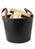 Charles Bentley Mulberry Large Leather Handle Log Bucket - Large Image 1