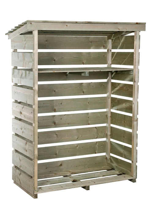 Charles Bentley FSC Certified Wooden Small Log Store - One Size Image 1