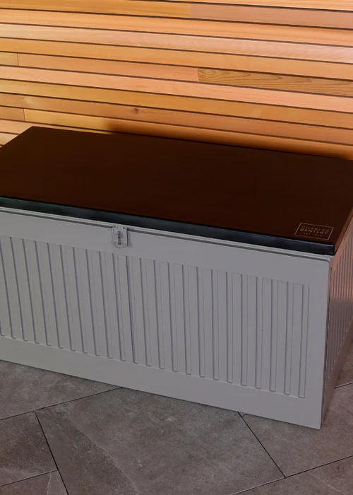 Charles Bentley 270L Grey and Black Outdoor Plastic Storage Box - One Size Image 3
