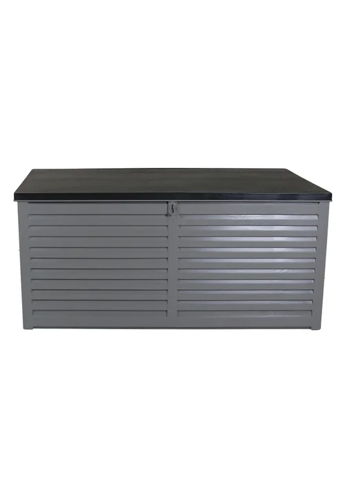 Charles Bentley 490L Grey and Black Outdoor Plastic Storage Box - One Size Image 4