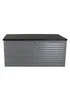 Charles Bentley 490L Grey and Black Outdoor Plastic Storage Box - One Size Image 4