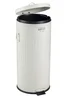 Charles Bentley Cream Round Retro Kitchen Pedal Bin - One Size Image 5
