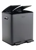 Charles Bentley Double Compartment Grey Kitchen Bin - One Size Image 1