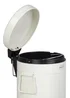 Charles Bentley Cream Retro Mini Pedal Bin - One Size Image 2
