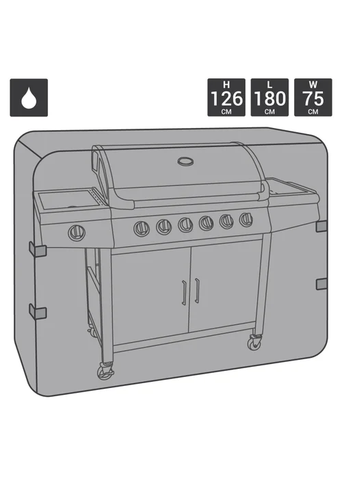 Charles Bentley BBQ Waterproof Gas Charcoal Premium BBQ Cover Extra Large (6-7 Burner) - One Size Image 4