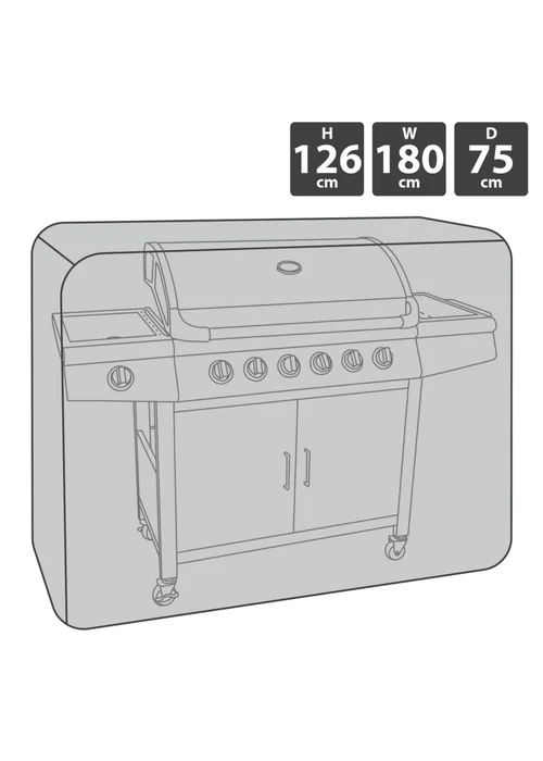 Charles Bentley BBQ Waterproof Gas Charcoal Premium BBQ Cover Extra Large (6-7 Burner) - One Size Image 3