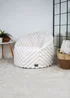 rucomfy Ribbed Faux Fur Zen Chair Ivory Beanbag - One Size Image 3