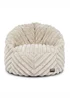 rucomfy Ribbed Faux Fur Zen Chair Cream Beanbag - One Size Image 3