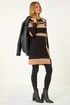 Roman Camel Colour Block Knit Dress - Size 14 Image 2