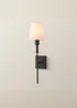 ValueLights Dimmable Black Wall Light with Cream Shade Integrated LED - One Size Image 6