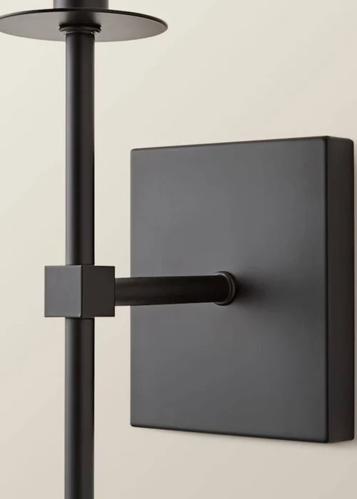 ValueLights Dimmable Black Wall Light with Cream Shade Integrated LED - One Size Image 4