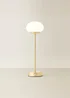 ValueLights Dimmable Gold Table Lamp with Globe Shade Integrated LED - One Size Image 3