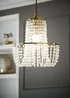 ValueLights Tegan Polished Gold Tiered Ceiling Pendant Droplets Shade (28cm x 28cm x 28cm) - One Size Image 1