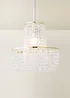 ValueLights Tegan Polished Gold Tiered Ceiling Pendant Droplets Shade (28cm x 28cm x 28cm) - One Size Image 3