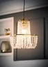 ValueLights Tegan Polished Gold Tiered Ceiling Pendant Droplets Shade (28cm x 28cm x 28cm) - One Size Image 2