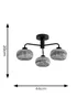 ValueLights Amaia Matte Black Semi-Flush Light with Clear Globe Shade - One Size Image 5