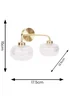 ValueLights Amaia Gold Wall Light with Clear Globe Shade - One Size Image 4
