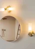 ValueLights Canya Matte Gold Wall Light with Clear Drum Shade - One Size Image 2