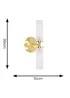 ValueLights Canya Matte Gold Wall Light with Clear Drum Shade - One Size Image 6