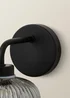 ValueLights Amaia Matte Black Wall Light with Clear Globe Shade - One Size Image 5