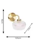 ValueLights Amaia Brushed Gold Wall Light with Clear Globe Shade - One Size Image 6