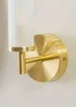 ValueLights Canya Matte Gold Wall Light with Clear Drum Shade - One Size Image 5