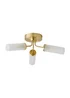 ValueLights Canya Matte Gold Semi-Flush Light with Clear Drum Shade - One Size Image 2