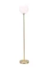 ValueLights Frenchie Gold Floor Lamp with Pink Globe Shade (150cm x 25cm x 25cm) - One Size Image 3