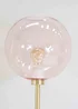 ValueLights Frenchie Gold Floor Lamp with Pink Globe Shade (150cm x 25cm x 25cm) - One Size Image 5