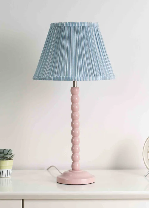 ValueLights Small Laurenne Fabric Blue Tapered Ceiling Pendant Shade (15cm x 27.5cm x 27.5cm) - One Size Image 1