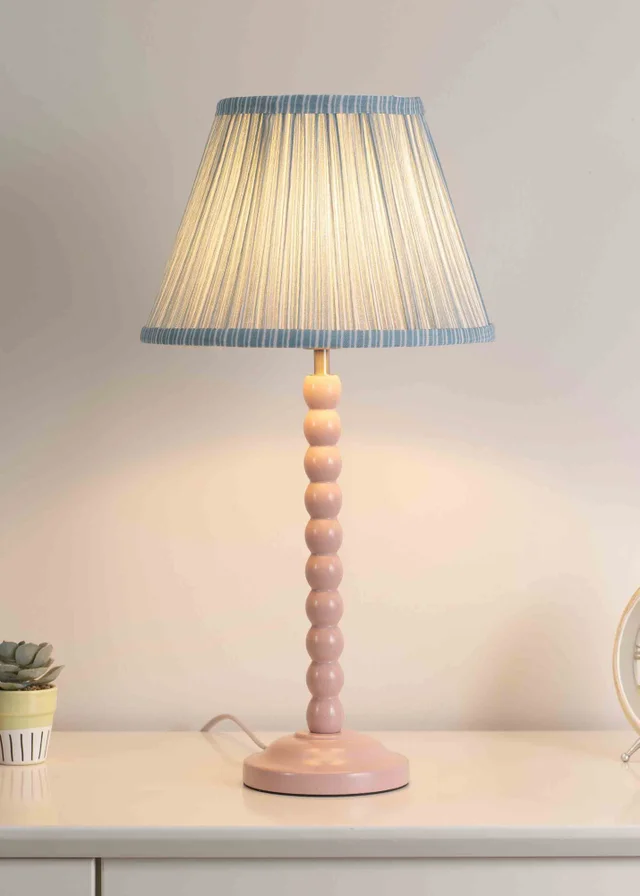 ValueLights Small Laurenne Fabric Blue Tapered Ceiling Pendant Shade (15cm x 27.5cm x 27.5cm)