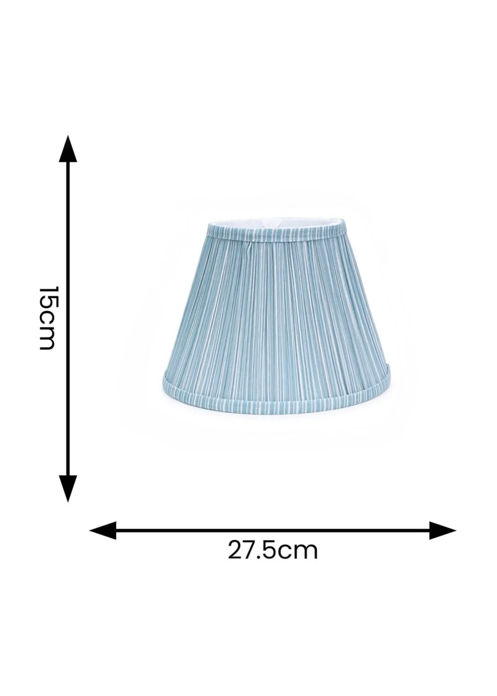 ValueLights Small Laurenne Fabric Blue Tapered Ceiling Pendant Shade (15cm x 27.5cm x 27.5cm) - One Size Image 5