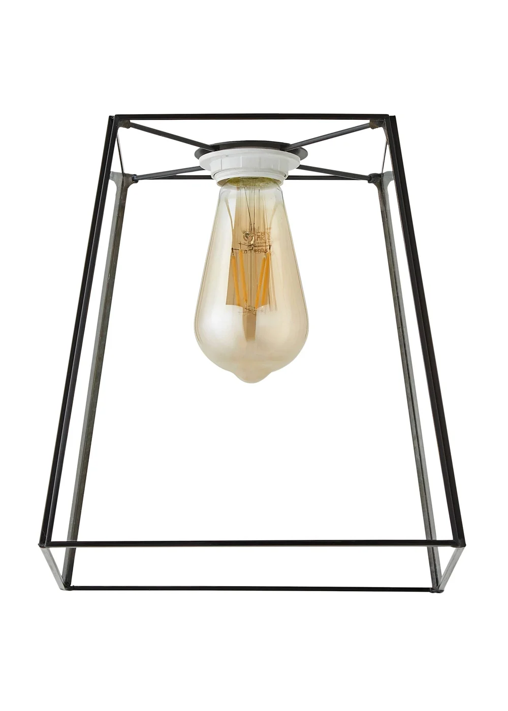 ValueLights Susie Glass Black Easy Fit Ceiling Lampshade - One Size Image 2