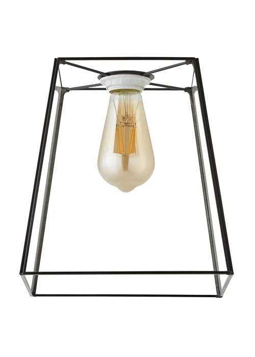 ValueLights Susie Glass Black Easy Fit Ceiling Lampshade - One Size Image 2