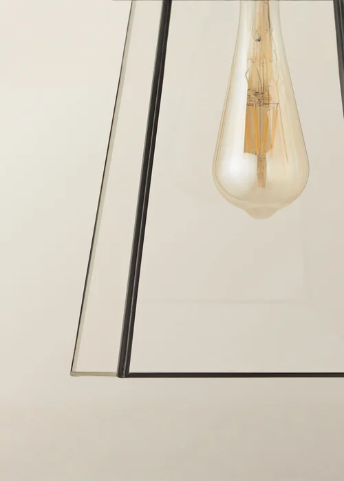 ValueLights Susie Glass Black Easy Fit Ceiling Lampshade - One Size Image 4