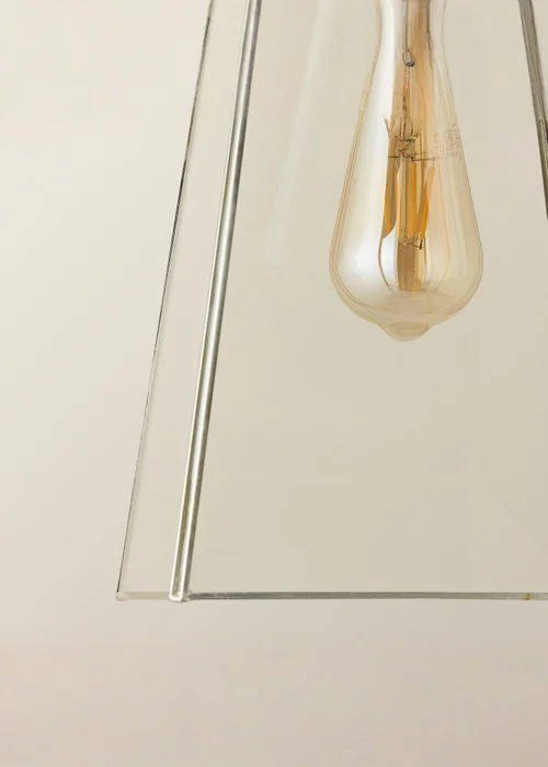 ValueLights Susie Glass Chrome Easy Fit Ceiling Lampshade - One Size Image 4