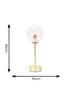ValueLights Frenchie Gold Table Lamp with Pink Globe Shade (41cm x 15cm x 15cm) - One Size Image 6