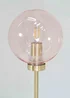 ValueLights Frenchie Gold Table Lamp with Pink Globe Shade (41cm x 15cm x 15cm) - One Size Image 4